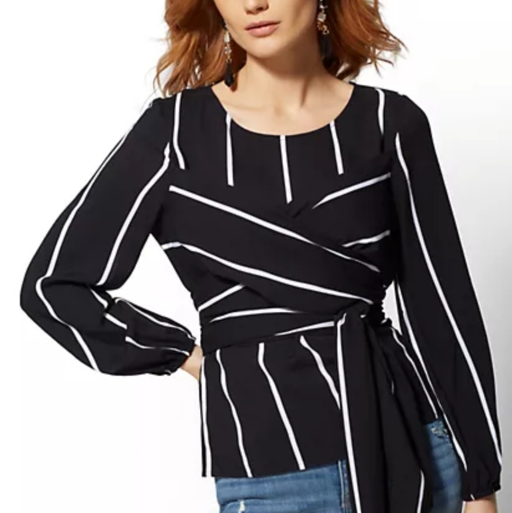 Black Wrap Shirt